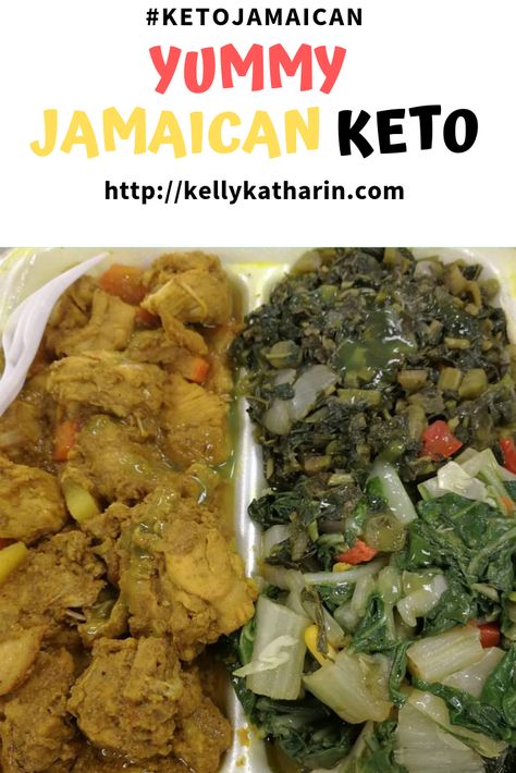 Jamaican keto food: curried chicken with callaloo Keto Quiche, Jamaican Curry, Curried Chicken, Caribbean Food, Keto Diet Food List, Pickled Veggies, Keto Food List, Salad With Sweet Potato, Island Food