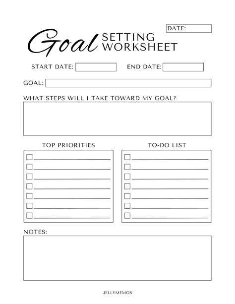 Free printable goal setting worksheets! Aesthetic goal planning templates in 4 cute colors revisionplanner #ultimatestudentplanner #financeplanner #2024printableplanner