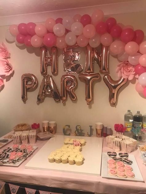 My Surprise Hen Party | UK Lifestyle and Beauty Blog #henparty #henpartyplanning #teamhen #henpartyballoons Hen Party Cocktails, Hen Party At Home, Hen Party Set Up, Hen Do Food, Hen Decoration Ideas, Home Hen Party Ideas, Hen Do Ideas Decorations, Hen Party Decor, Hens Activities