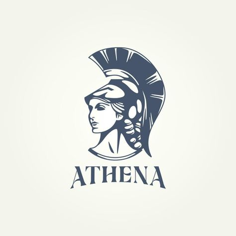 Greek Logo Design, Athena Logo, Athena Design, Athena Symbol, Goddess Athena, Athena Goddess, Logo Banners, Cityscape Photos, Vector Illustration Design