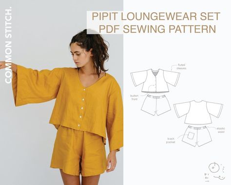 Lounge Wear Sewing Patterns, Sew Wardrobe, Homemade Clothes, Diy Sy, Mode Tips, Modern Sewing Patterns, Sewing Projects Clothes, Top Sewing, Diy Vetement