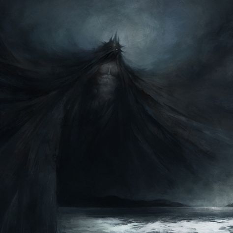 Morgoth Bauglir, Melkor Morgoth, Lotr Art, Tolkien Art, Fantasy Beasts, Cosmic Horror, Dark Art Illustrations, Dark Lord, Fantasy Warrior