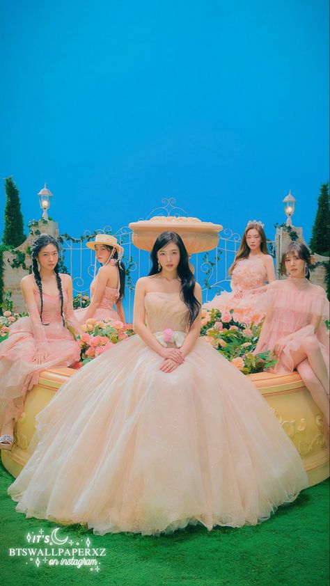 Red Velvet Feel My Rhythm, Feel My Rhythm, Red Velvet Photoshoot, Debut Photoshoot, Velvet Aesthetic, Velvet Wallpaper, Modern Princess, Kpop Girl Bands, Korean Beauty