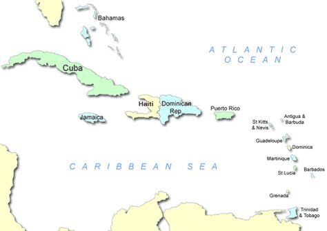 Caribbean Map Caribbean Islands Map, Island Map, Caribbean Island, Caribbean Islands, Logo Ideas, The Caribbean, Trinidad, Haiti, Geography