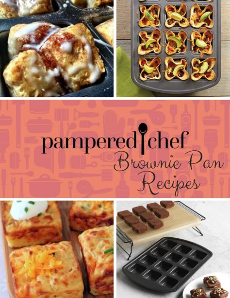 Brownie Pan Recipes, Pampered Chef Brownie Pan Recipes, Pampered Chef Desserts, Boxed Brownie Recipes, Pampered Chef Brownie Pan, Brownie Recipe Video, Muffin Pan Recipes, Pizza Sugar Cookie, Healthy Breakfast Bowl