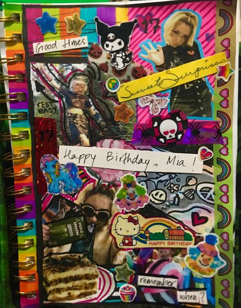 Chaotic Scrapbook, Bday Collage, 17th Birthday, Erasers, Good Times, Comic Books, Comic Book Cover, Happy Birthday, Comics