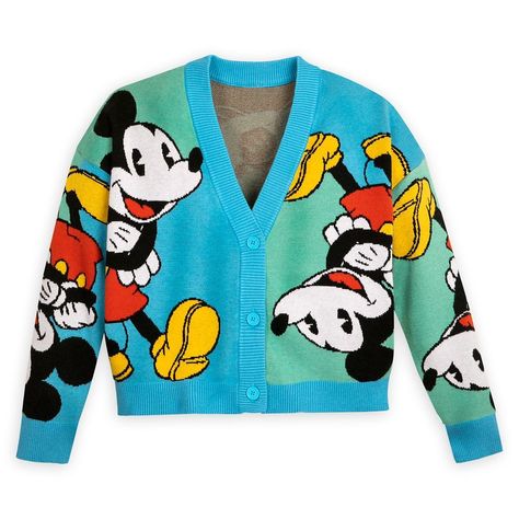 Mickey Mouse Cardigan for Women – Mickey & Co. | shopDisney Mickey Mouse Clothes, Mickey Mouse Outfit, Journey To The Past, Mouse Pattern, New Mickey Mouse, Oswald The Lucky Rabbit, Allover Design, Clothes Organization Diy, Lucky Rabbit