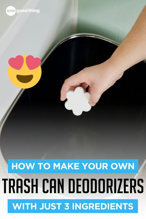 Garbage Cans In Kitchen, Garbage Deodorizer Diy, Trash Can Odor Eliminator Diy, Garbage Can Deodorizer Diy, Diy Trash Can Deodorizer, Garbage Disposal Odor, How To Get Rid Of Garbage Disposal Odor, Odor Eliminator Diy, How To Keep Trash Can Smelling Fresh