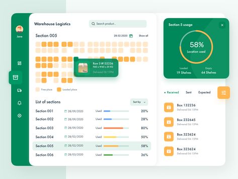 Warehouse Management System by Cleveroad Warehouse Management System, Dashboard Interface, Portal Design, Web Dashboard, App Design Layout, Wireframe Design, Warehouse Design, Warehouse Management, Logistics Management