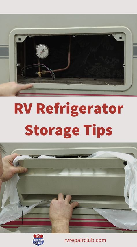 RV refrigerators are an important part of RVing and can help make sure that you are living comfortably with food and beverages at their desired temperature. Because the RV refrigerator is such an important part of your RVing experience, you will want to do everything you can to make sure that the refrigerator is being prepared for storage correctly when you are ready to put your RV away for storage. Rv Refrigerator Hacks, Rv Refrigerator Organization, Camp Organization, Rv Fridge, Rv Winterizing, Travel Trailer Decor, Camper Maintenance, Camper Remodeling, Camper Redo