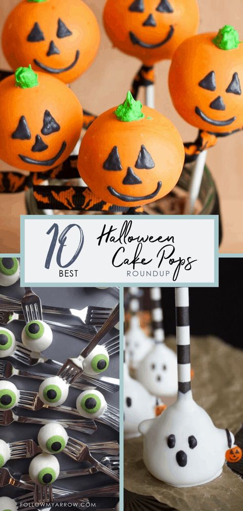 10 Best Halloween Cake Pops Cake Pop Step By Step, Pumpkin Bread Cake Pops, Jack O Lantern Cake Pops, Cake Pop Ghosts, Donut Hole Cake Pops, Cake Pops Designs Halloween, Cake Pop Halloween Ideas, Halloween Cookie Pops, Halloween Themed Cake Pops