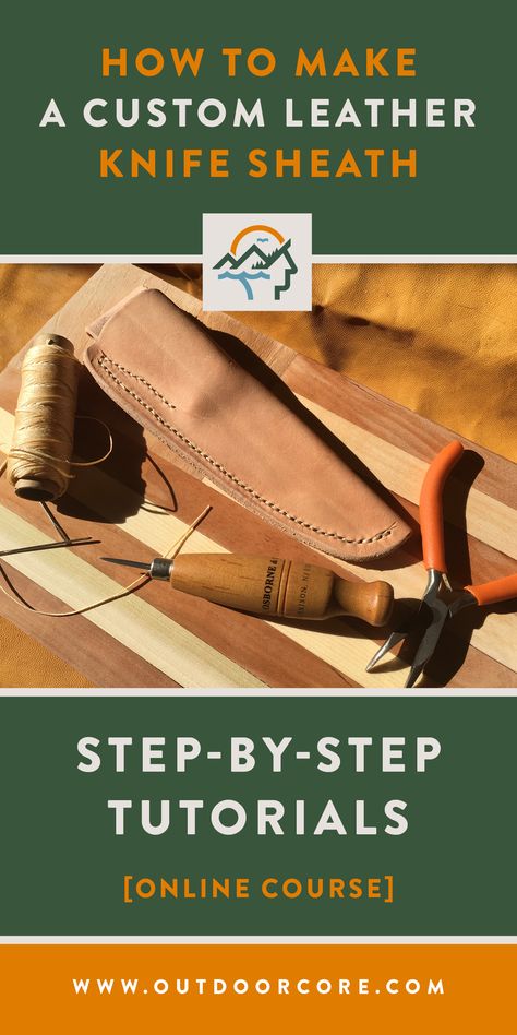 Diy Knife Sheath Ideas, Knife Sheath Pattern, Knife Sheath Ideas, How To Make A Knife Sheath, Diy Leather Sheath, How To Make Leather Knife Sheaths, Diy Leather Knife Sheath, Leather Knife Sheaths Designs, Leather Holster Pattern