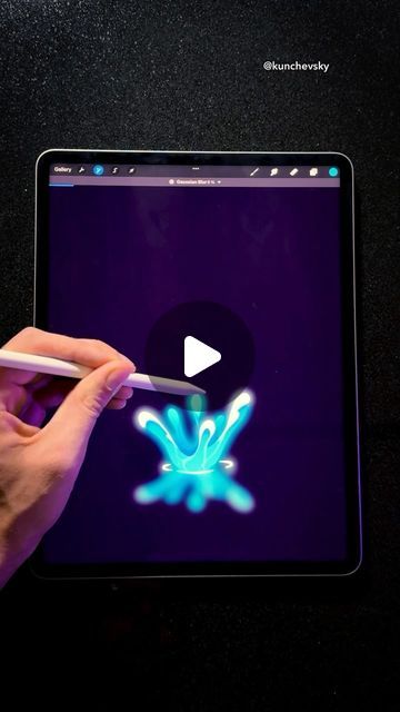 Alex Kunchevsky on Instagram: "New water splash animation in Procreate 💦 ⠀ Get my beginner-friendly Procreate course 💛 Link in bio 🙌 ⠀ #procreate #animation" How To Get Procreate For Free, Digital Art For Beginners Tutorials, How To Do Animation On Procreate, Procreate Basics Tutorial, How To Animate In Procreate, How To Animate On Procreate, Drawing Ideas For Procreate, Procreate Realistic Drawing, Water Splash Animation