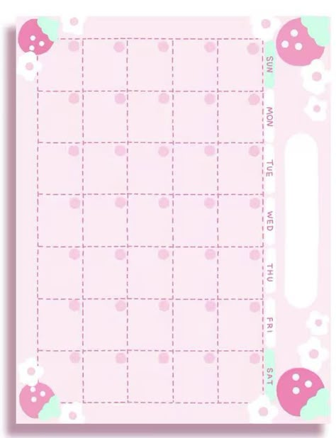 Kawaii List Template, Sanrio School Schedule, Hello Kitty Stuff To Print, Kawaii Timetable, Cutecore Calendar, Cute Things To Print Out, Stuff To Print Out, Things To Print Out, Kawaii To Do List