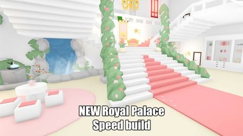 Adopt Me Royal Palace Ideas, Adopt Me Roblox Room Ideas, Adopt Me Sky Castle, Aesthetic Adopt Me House, Royal Palace Aesthetic, Adopt Me House Ideas, Adopt Me Small House Ideas, Palace Aesthetic, Roblox Hacks