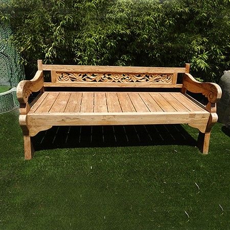 Balinese Daybed, Daybed Full Size, Balinese Garden, Teak Bench, Kitchen Seating, Outdoor Fabrics, Outdoor Living Rooms, Outdoor Daybed, Diy Outdoor Kitchen