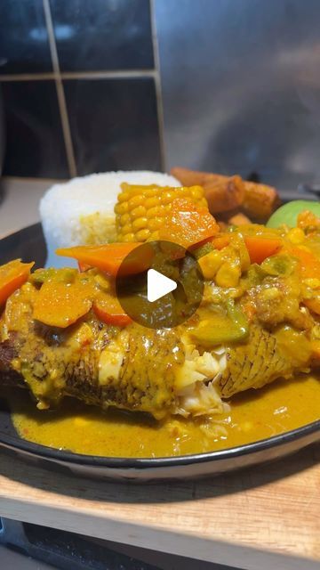 Coconut Steamed Fish, Jamaican Coconut Curry Fish, Fish In Coconut Sauce, Curry Fish Recipes Coconut Milk, Coconut Curry Fish Recipe, Steam Fish Recipe Jamaican, African Meat Pie Recipe, Curry Fish Recipes, Fish In Coconut Milk