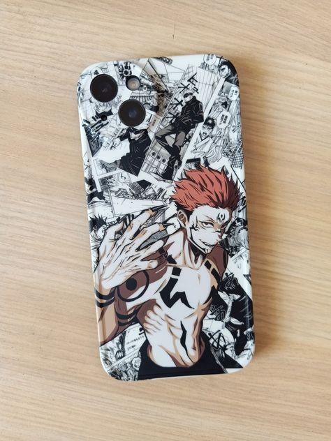 Anime Mobile Cover, Anime Case Design, Sukuna Phone Case, Custom Phone Cases Ideas, Pokemon Phone Case, Manga Phone Case, Sukuna Gojo, Custom Made Phone Cases, Gojo Itadori