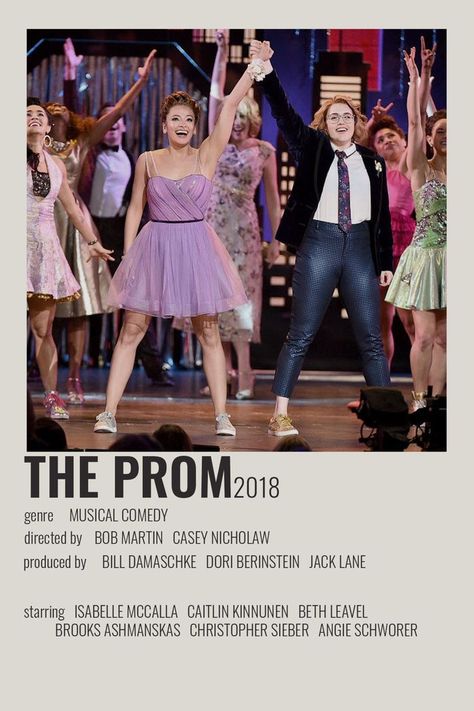 The Prom Movie, The Prom Broadway, Musicals Wallpaper, The Prom Musical, Wlw Movies, Movie Polaroids, Musical Theatre Posters, Musical Posters, Room Movie