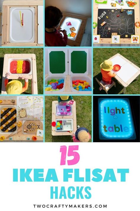 In need of some ideas for using the Ikea Flisat table? Check out our 15 Flisat Hacks to help you make the most of your table! Ikea Toddler Table, Flisat Sensory Table, Ikea Flisat Table, Toddler Sensory Bins, Flisat Table, Ikea Flisat, Table Ikea, Ikea Table, Toddler Table