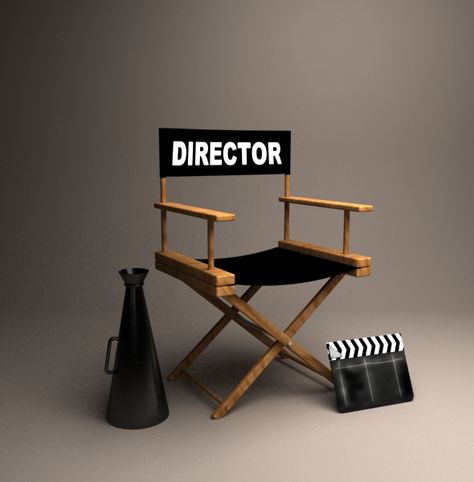 Director Chair Vlog Setup, Vintage Camcorder, Images Of Objects, Movie Chairs, Cinema Sign, Hollywood Birthday, Director Chair, Film Equipment, School Kids Crafts