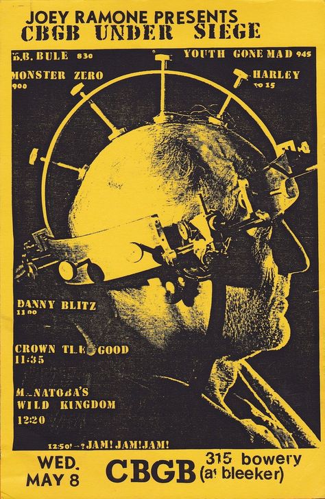 CBGBs Under Siege Punk 1970s, Punk Posters, Punk Flyers, Joey Ramone, Punk Poster, Music Flyer, Rich Boy, Punk Design, Punk Art