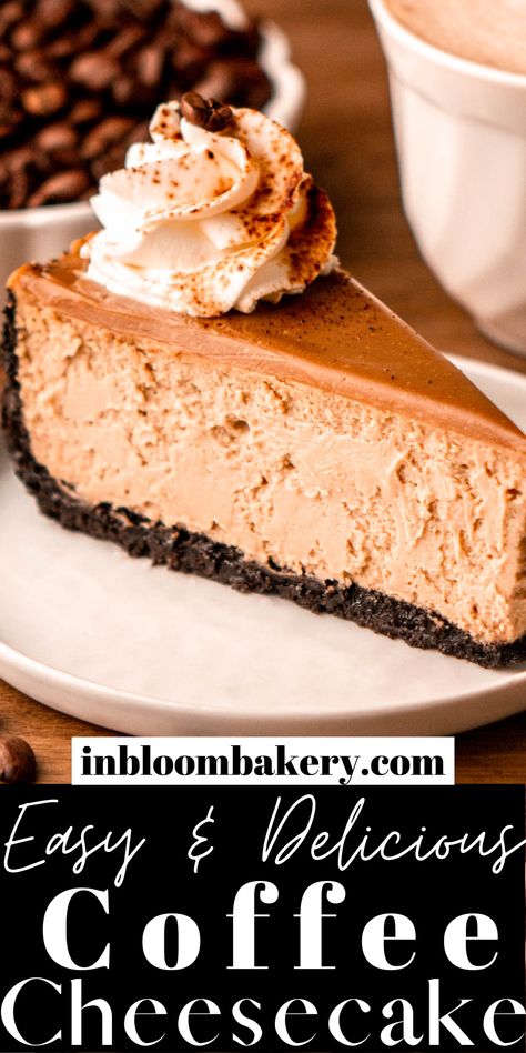 Specialty Cheesecake Recipes, Espresso Cheesecake Recipes, Coffee Cheesecake Recipes, Recipes Using Coffee, Coffee Ganache, In Bloom Bakery, Bloom Bakery, Yummy Cheesecake, Cheesecake Recipes Classic