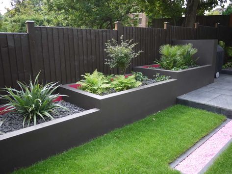 Small City Garden, Contemporary Garden Design, Terrace Garden Design, Landscaping Retaining Walls, Back Garden Design, Aesthetic Garden, Cottage Garden Design, Modern Backyard, Contemporary Garden