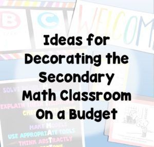 Ideas for decorating middle and high school math classrooms without spending much money! Math Decorations, Classroom Organization High School, Secondary Math Classroom, Middle School Classroom Decor, Math Bulletin Boards, High School Math Classroom, Math Classroom Decorations, Classroom Decor High School, Ideas For Classroom