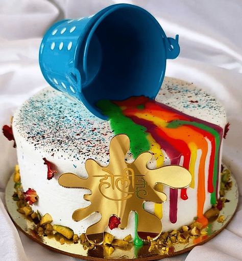 Holi Cake, Cake Designs Images, Birthday Cake Ideas, Image Ideas, Custom Cake, Design Image, Custom Cakes, Cake Ideas, Cake Designs