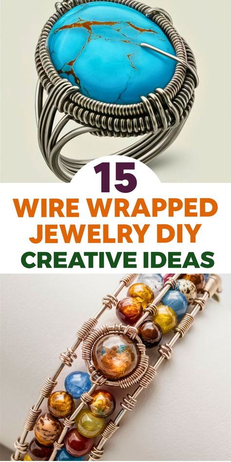 Discover the art of creating stunning wire-wrapped jewelry with our step-by-step DIY tutorials. Master the techniques, ignite your creativity, and elevate your style with unique handcrafted pieces that truly reflect your artistic vision. Explore the world of wire jewelry making and design one-of-a-kind accessories that showcase your individuality. Perfect for anyone looking to infuse a touch of handmade charm into their personal style. Wire Wrap Necklace Tutorial, 3 Wire Weave Patterns, How To Bend Wire For Jewelry, Wire Necklace Designs, Easy Wire Wrapped Jewelry, Wire Butterfly Diy Tutorials, Wire Bracelet Tutorial Step By Step, Wire Wrapped Keychain, Wire Work Jewelry Tutorials Free