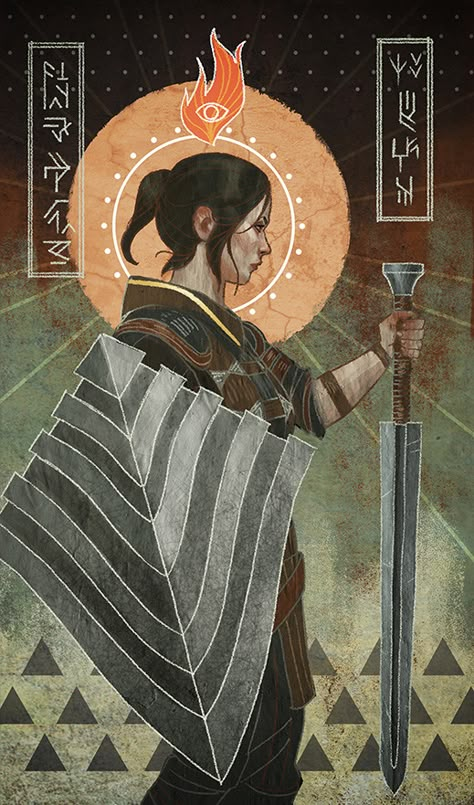 Dragon Age Tarot Cards, Blitz Design, Dragon Age Inquisition, Tarot Cards Art, Tarot Art, Arte Fantasy, Fantasy Inspiration, Dragon Age, Character Portraits