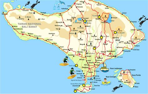 Bali Map provides complete Bali Tourism Maps as travel guides to covers the whole famous tourist places, tourist facilities and tourist destinations in Bali Shelter Island San Diego, Bali Tourist, Bali Activities, Bali Map, Bali Baby, Tipografi 3d, Voyage Bali, Bali Holidays, Legian