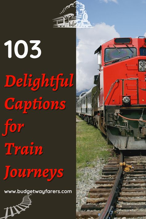 103 Enthralling Train Journey Quotes & Captions Crazy Train Quotes, Railway Captions For Instagram, Train Travel Captions For Instagram, Captions For Train Journey, Train Station Captions Instagram, Railway Quotes, Quotes About Trains, Train Travel Captions, Train Quotes Railroad