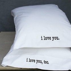 homeandinteriors:    DIY Pillow cases Pillow Cases Diy, Elsie Green, Wedding Presents, Organic Bedding, Nighty Night, Chur, Embroidered Pillowcases, Cute Pillows, Lovey Dovey