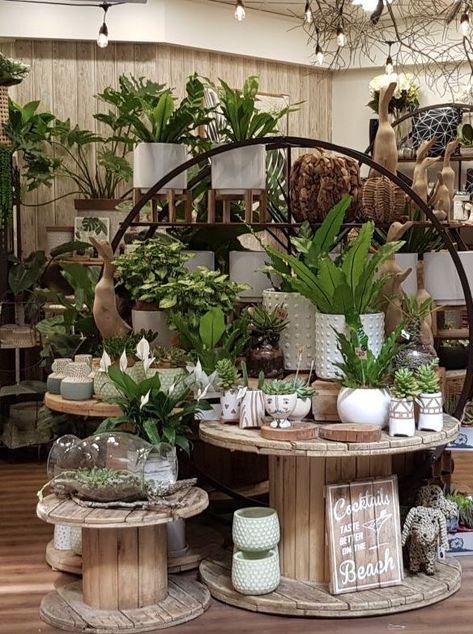 Flower Shop Display, Boutique Store Displays, Garden Center Displays, Flower Shop Interiors, Plant Display Ideas, Flower Shop Decor, Flower Shop Design, Gifts Luxury, Luxury Hampers