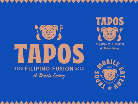 Tapos 01 by Jay Higginbotham on Dribbble Modern Filipino Interior, Restaurant Branding Identity, Burger Branding, Food Branding, Restaurant Branding, Logo Restaurant, Graphic Elements, Creative Posters, Logo Inspiration