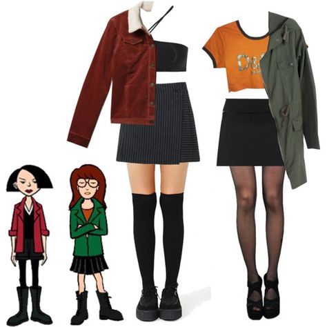 modern day daria and jane Daria Inspired Outfits, Daria Costume, Daria And Jane, Party Outfits, Inspired Fashion, Costume Ideas, Skater Skirt, Party Outfit, Halloween Costume