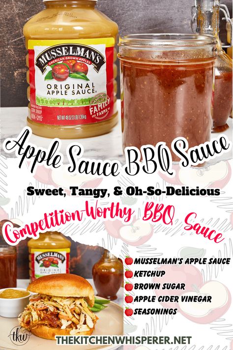 Apple Butter Barbecue Sauce Recipe, Apple Butter Bbq Sauce Recipe, Apple Bbq Sauce Recipe, Pork And Apple Sauce, Competition Bbq, Pulled Pork Sauce, Honey Barbecue, Chicken Grilled, Homemade Sauce Recipes