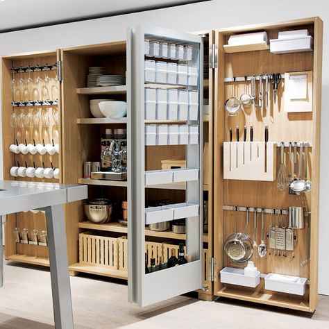 On/Off Monoblock by Boffi Tagged: Storage Room and Cabinet Storage Type. Photo 6 of 7 in 7 Design Tips For a Chef-Worthy Kitchen Pantry Unit, Storage Pantry, Small Kitchen Storage, Modern Kitchen Cabinets, Kitchen Cabinet Storage, Unique Kitchen, Cabinet Design, Kitchen Pantry, Kitchen Items