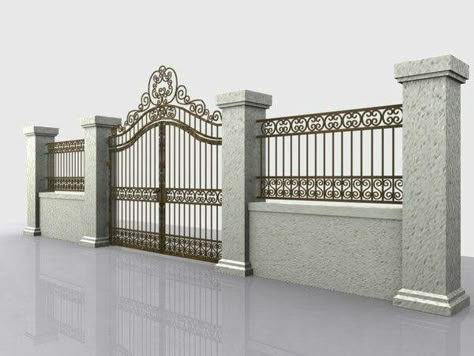 Iron Main Gate Design, Fence Wall Design, Compound Wall Design, Home Gate Design, Gate Wall Design, Fence Gate Design, Home Gate, House Fence Design, Modern Fence Design