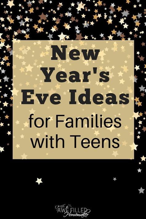 Nye Activities For Teens, New Years Eve Ideas, Family New Years Eve, New Years Eve Traditions, Kids New Years Eve, New Year's Eve Activities, Eve Game, New Years Traditions, New Years Activities