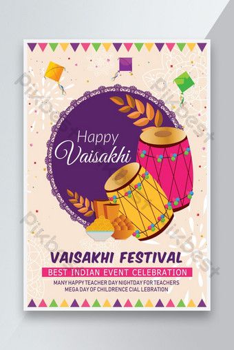 Happy Vaisakhi, Engineers Day, Easter Poster, Easter Templates, Beer Fest, Festival Background, Event Poster Design, Happy Teachers Day, Easter Design