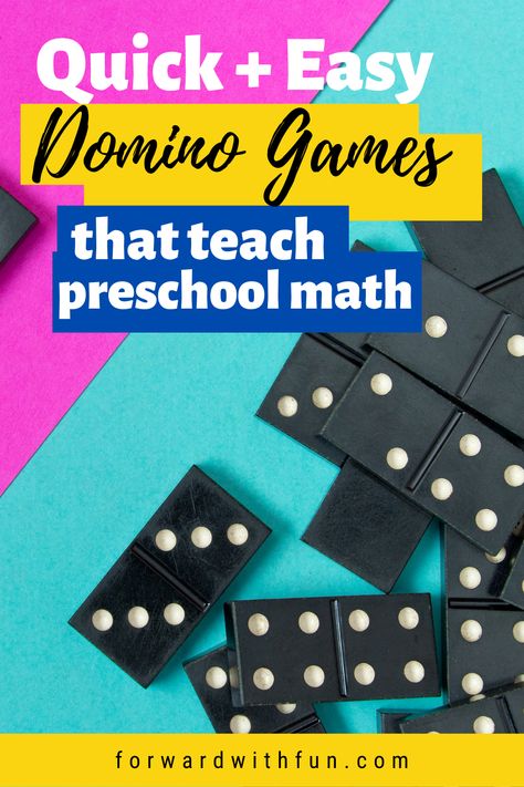 dominoes, quick east preschool math games with dominoes Dominos Activities Preschool, Preschool Domino Activities, Domino Games For Kindergarten, Domino Math Kindergarten, Domino Math Games First Grade, Domino Activities For Preschool, Envision Math Kindergarten, Dominoes Math Games, Pre K Games