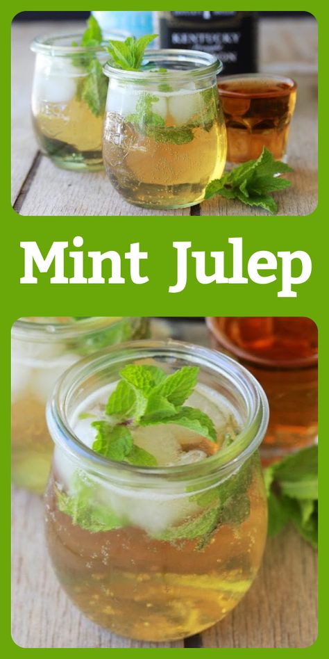 Mint Julep Recipe is an American classic cocktail that is sure to keep you refreshed! It’s very simple to make with sugar, mint leaves, bourbon, and crushed ice as the main ingredients. || cookingwithruthie.com #mintjulep #beverages #cocktailrecipe #cocktails #mint #bourbon Virgin Mint Julep Recipe, Alcohol Free Mint Julep, Mint Simple Syrup Cocktails, Frozen Mint Julep Recipe, Popular Mixed Drinks, Mint Julep Cocktail, Julep Recipe, Mint Julep Recipe, Cocktail Hour Decor