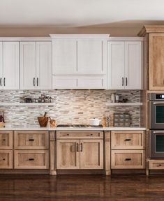 White Upper Cabinets, Contemporary Kitchen Cabinets, New Kitchen Cabinets, Kitchen Cabinet Remodel, Custom Kitchen Cabinets, Diy Kitchen Cabinets, Kitchen Redo, Painting Kitchen Cabinets, Updated Kitchen