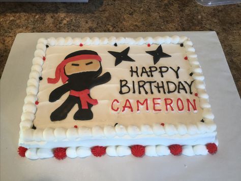 Ninja cake Cake Ideas Boys, Sheet Cake Ideas, Ninja Cake, Ninja Theme, Sweet Shop, Cakes For Boys, Sheet Cake, Cakes And More, Cake Ideas