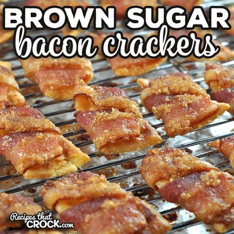 Thai Mat, Bacon Crackers, Bacon Cracker, Best Party Appetizers, Club Crackers, Brown Sugar Bacon, Best Appetizer Recipes, Tailgate Food, Think Food