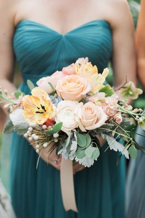 Light teal wedding