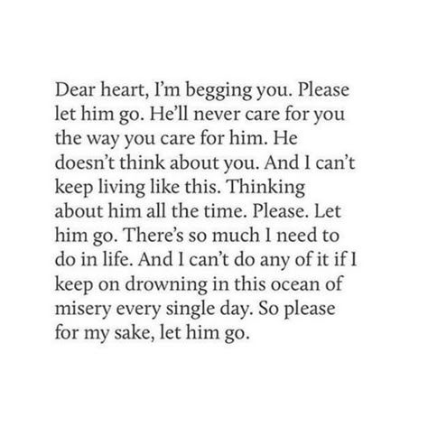 Let Him Go, Breakup Quotes, Heart Quotes, Crush Quotes, Deep Thought Quotes, Real Quotes, Pretty Words, Thoughts Quotes, Relatable Quotes